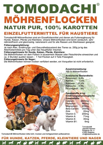 Möhrenflocken nagerfutter - möhrenflocken,